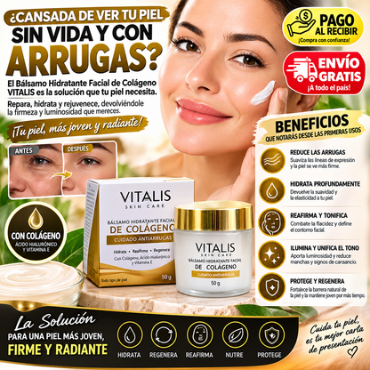 Bálsamo Hidratante Facial de Colágeno VITALIS – Cuidado Antiarrugas