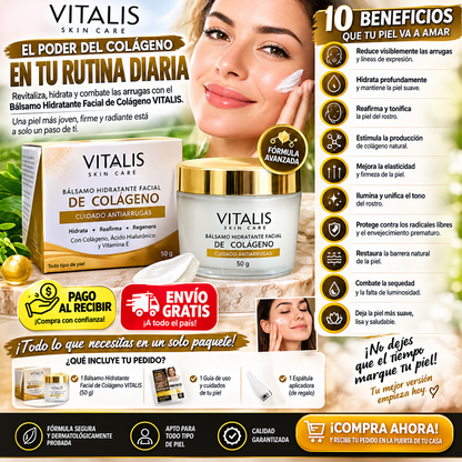 Bálsamo Hidratante Facial de Colágeno VITALIS – Cuidado Antiarrugas