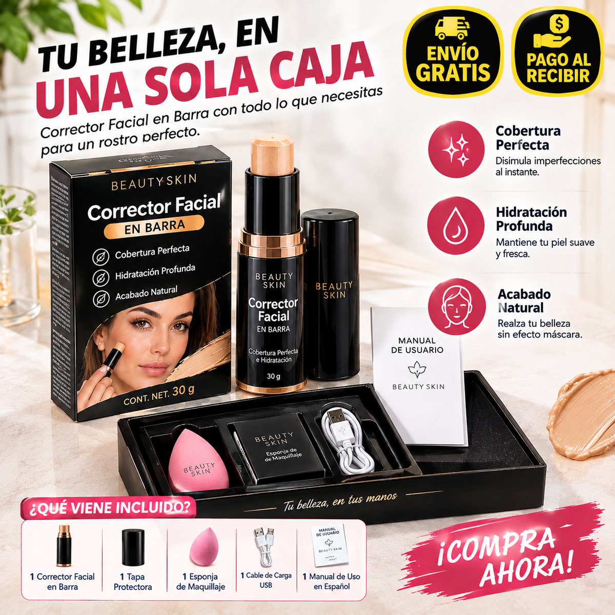 Corrector Facial en Barra