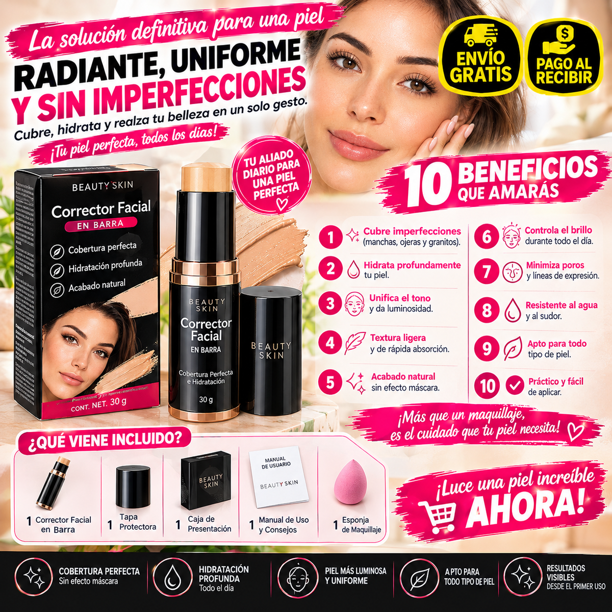 Corrector Facial en Barra