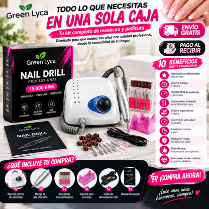 Amoladora de Uñas Green Lyca 15.000 RPM
