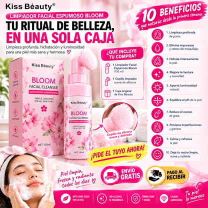 Limpiador Facial Espumoso Bloom Kiss Beauty 150 ml