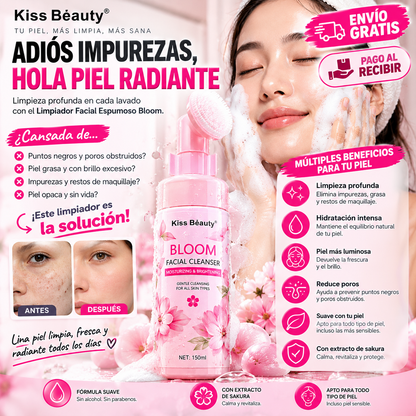 Limpiador Facial Espumoso Bloom Kiss Beauty 150 ml