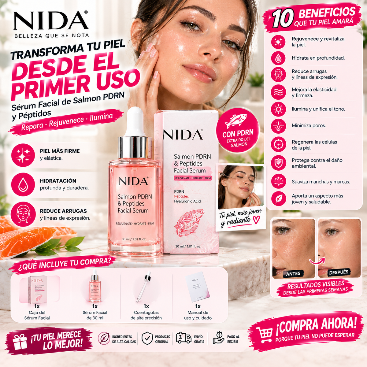 Sérum Facial Coreano PDRN SALMON