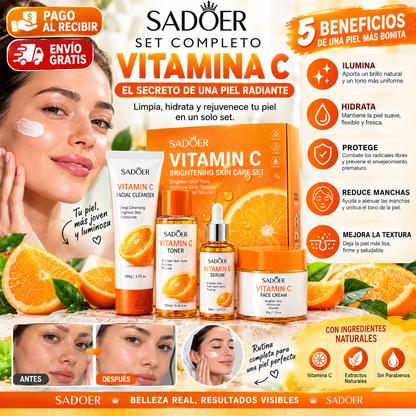 ADOER Vitamina C: ¡El Secreto para una Piel Más Luminosa, Suave y Radiante