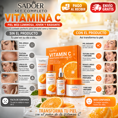 ADOER Vitamina C: ¡El Secreto para una Piel Más Luminosa, Suave y Radiante