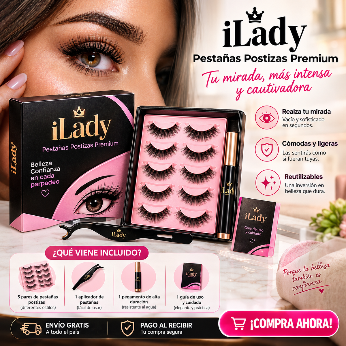 Pestañas Postizas Premium iLady