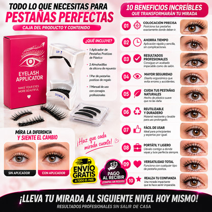 Aplicador de Pestañas Postizas de Plástico – Precisión y Colocación Perfecta