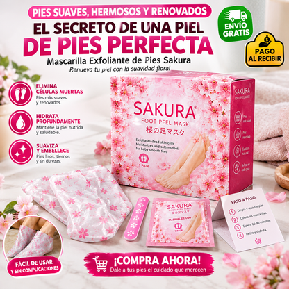 MÁSCARA EXFOLIANTE DE PIES SAKURA