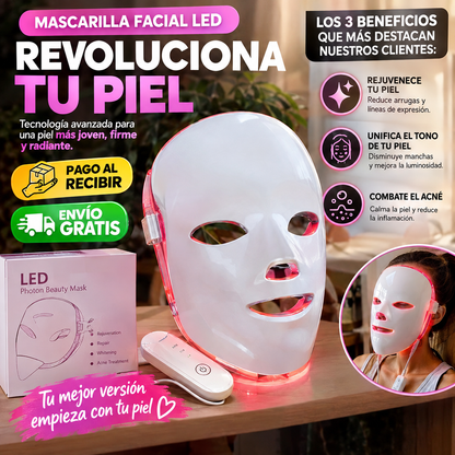 Mascarilla Facial LED – Dale a tu Piel el Cuidado que Merece